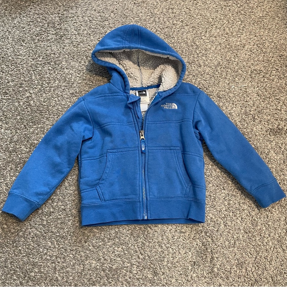 The North Face Kids' Blue Sherpa-Lined Hoodie 2T